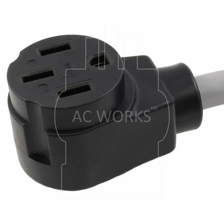 Ac Works 1.5FT NEMA 10-50P Electric Vehicle Charging Adapter Cord for Tesla Use EV1050MS-018